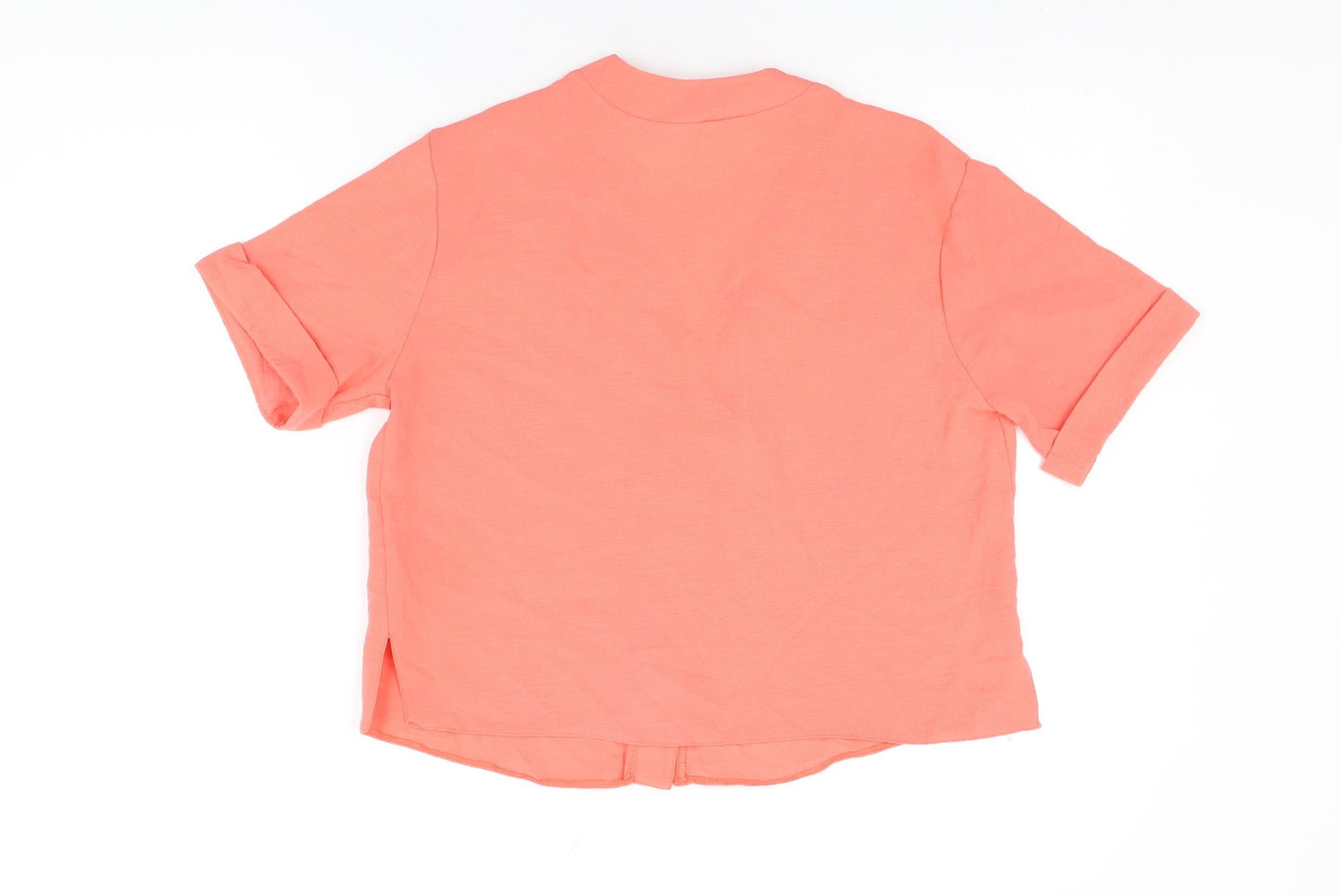 Womens UK Size 8 New Look Pink Basic Button-Up