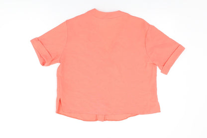 Womens UK Size 8 New Look Pink Basic Button-Up