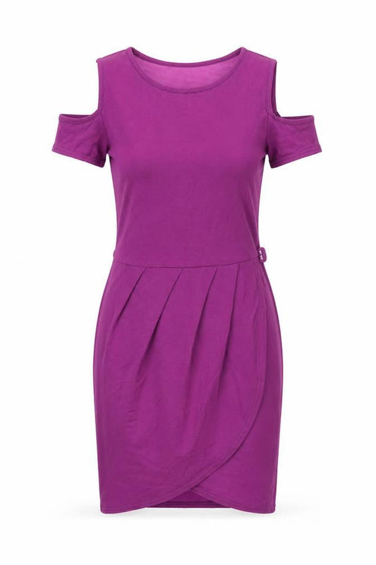Rare Womens Purple Cotton Bodycon Size 12 Round Neck Pullover