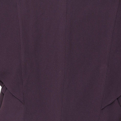Capsule Womens Purple Polyester Shift Size 18 Round Neck Zip