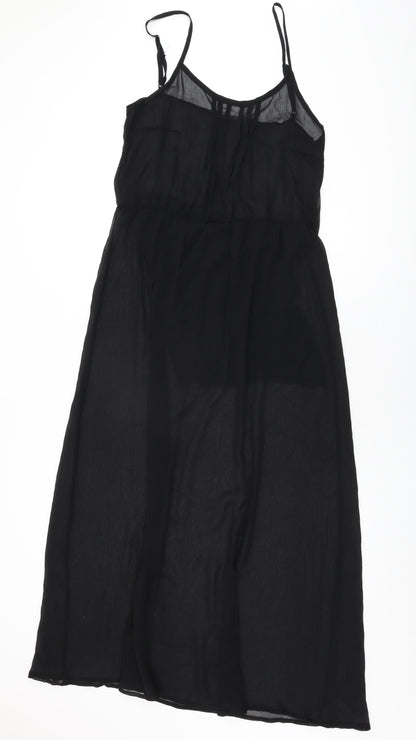 Brandy Melville Womens Black Polyester Maxi One Size Round Neck Pullover
