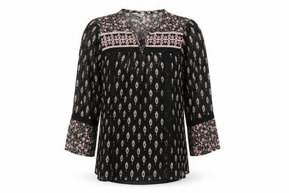 Womens UK Size 10 M&Co Black Basic Blouse