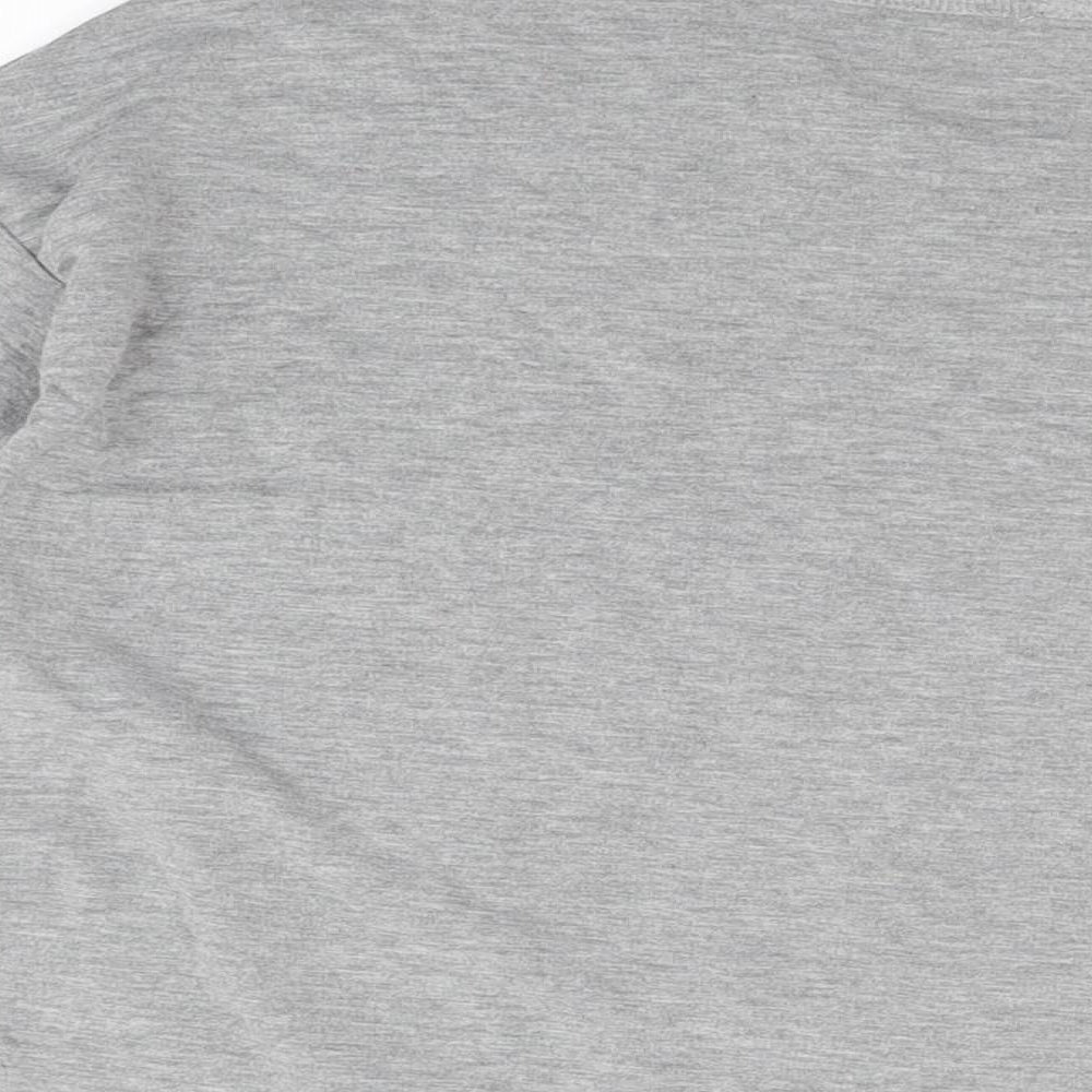Womens UK Size M Cable & Gauge Grey Basic T-Shirt