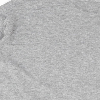 Womens UK Size M Cable & Gauge Grey Basic T-Shirt