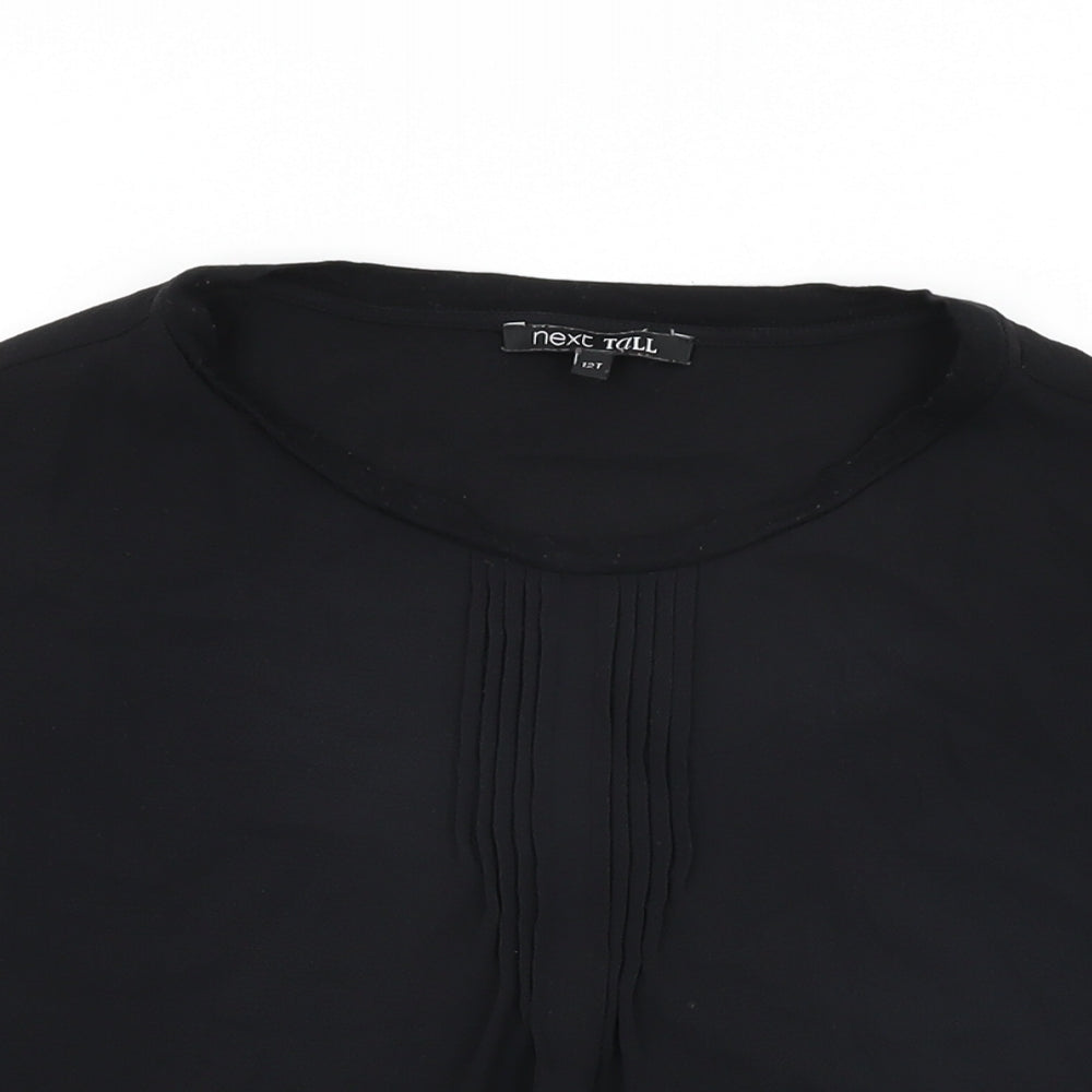 Womens UK Size 12 NEXT Black Basic T-Shirt