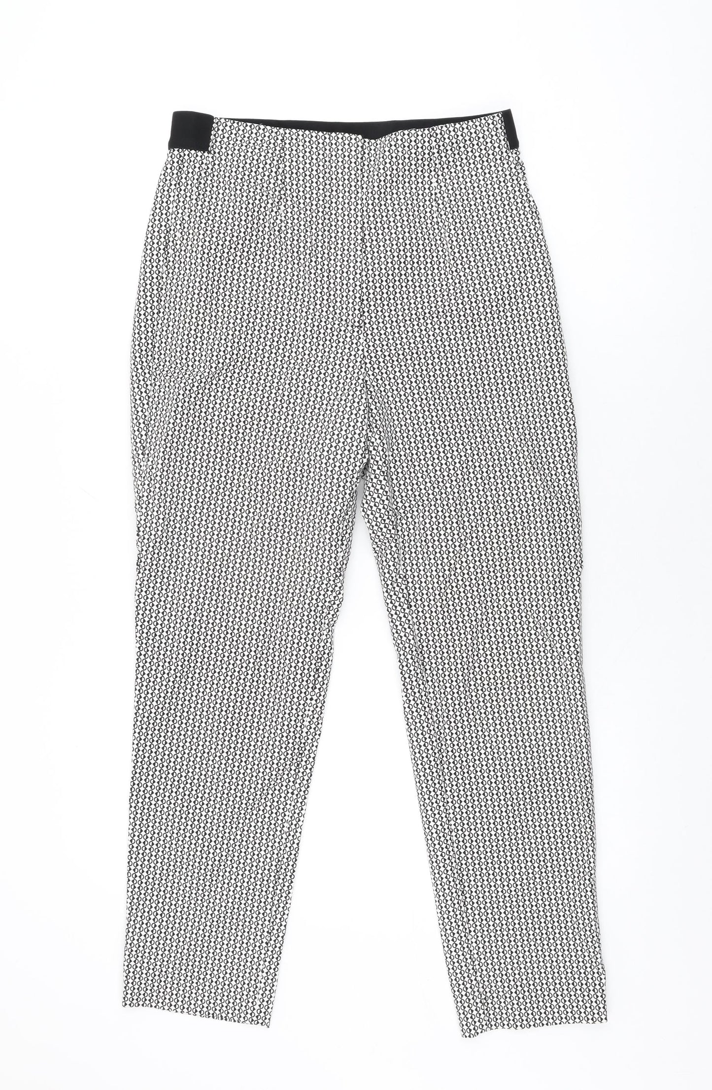 Womens UK Size 10 Marks and Spencer Regular Fit  White Trousers
