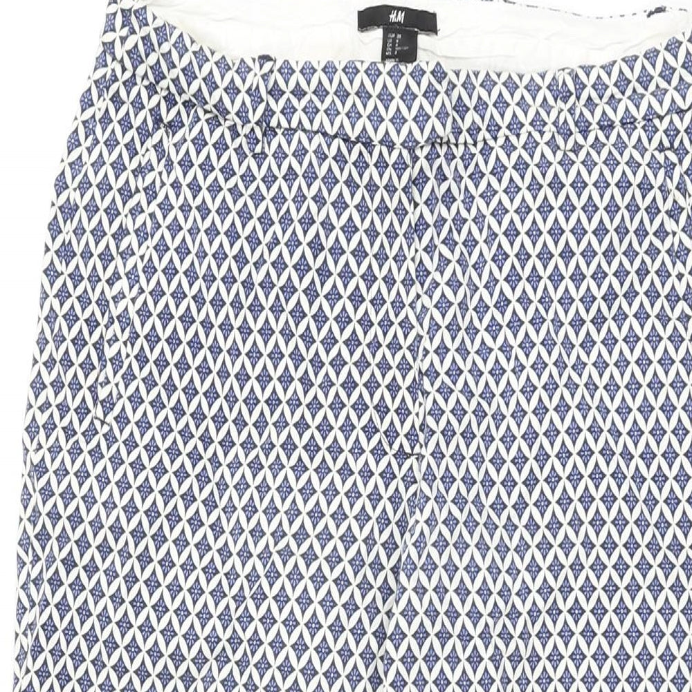 Womens UK Size 10 H&M Regular Fit  Blue Trousers