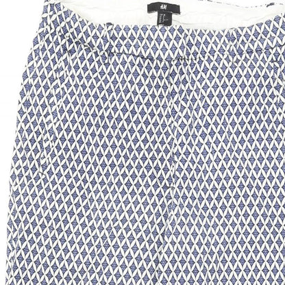 Womens UK Size 10 H&M Regular Fit  Blue Trousers