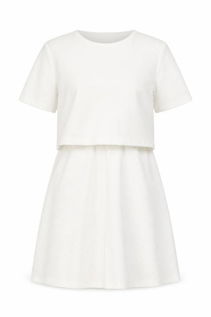ASOS Womens White Polyester A-Line Size 10 Round Neck Pullover