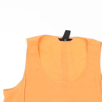 Womens UK Size 8 H&M Orange Basic T-Shirt