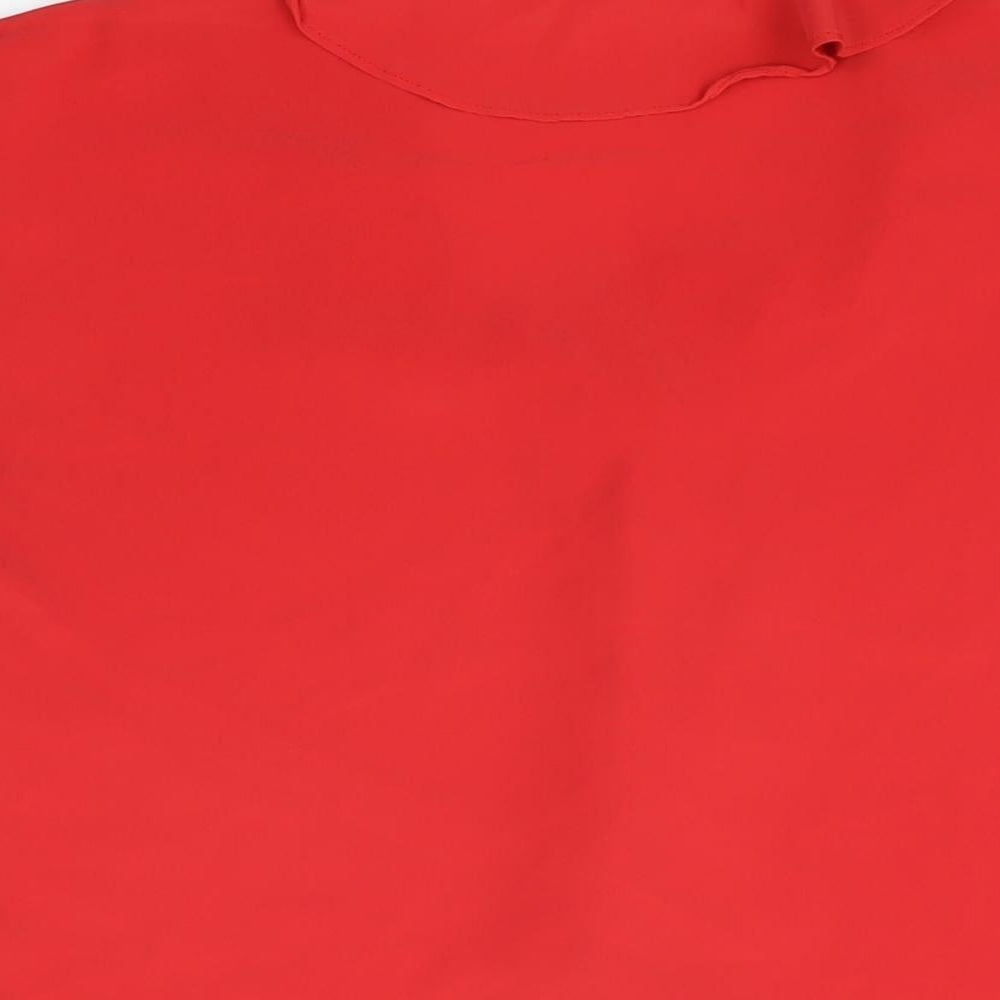 Womens UK Size 10 New Look Red Basic Blouse
