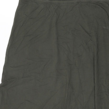 Per Una Womens Green Viscose Swing Skirt Size 14