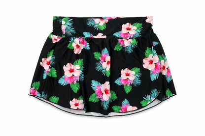 Full Circle Womens Black Floral Nylon Swim Bottom Size 12