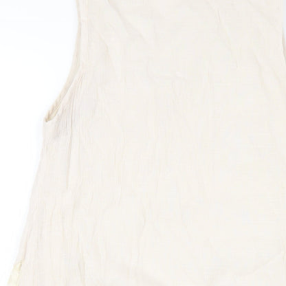 Apricot Womens Beige Viscose Tank Dress Size 14 Round Neck Pullover