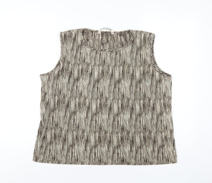Womens UK Size 20 AMARANTO Brown Basic Tank