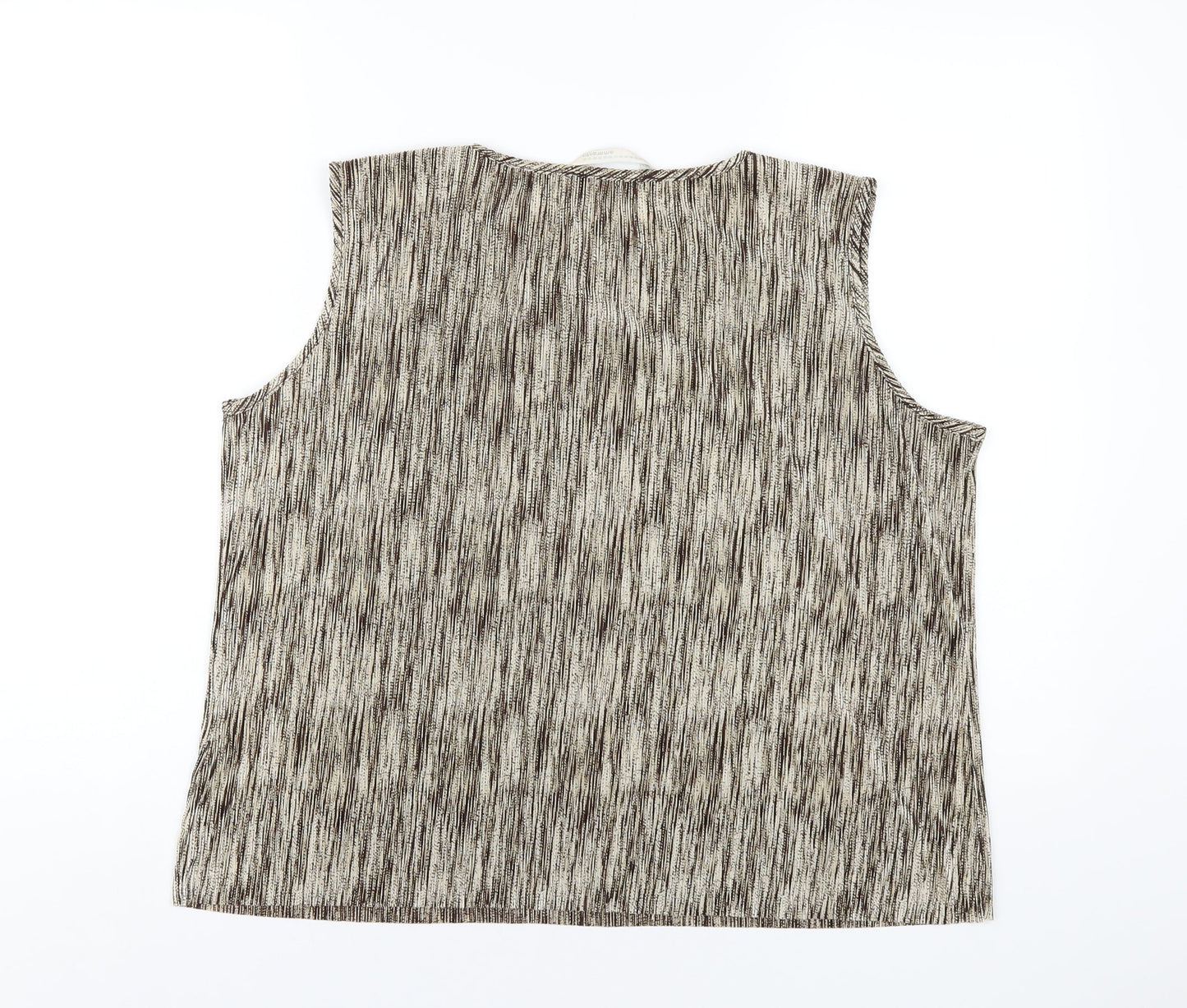 Womens UK Size 20 AMARANTO Brown Basic Tank