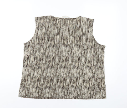 Womens UK Size 20 AMARANTO Brown Basic Tank