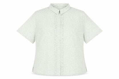 Womens UK Size 12 EWM Green Basic Button-Up