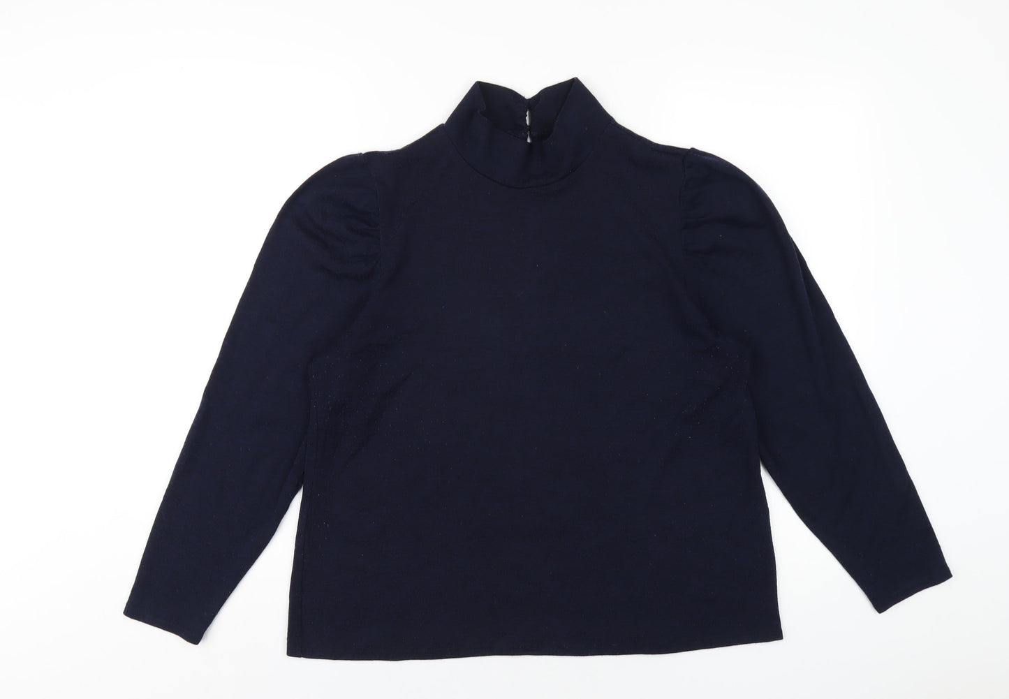 Womens UK Size 18 M&Co Blue Basic T-Shirt