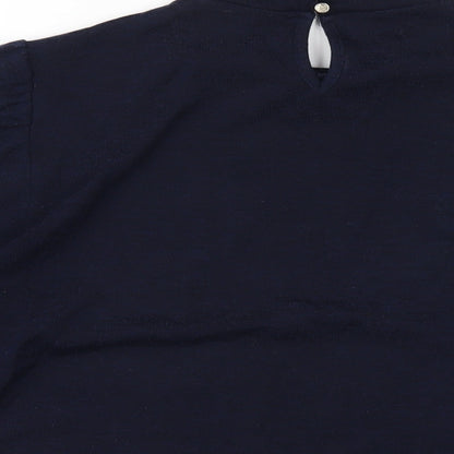 Womens UK Size 18 M&Co Blue Basic T-Shirt