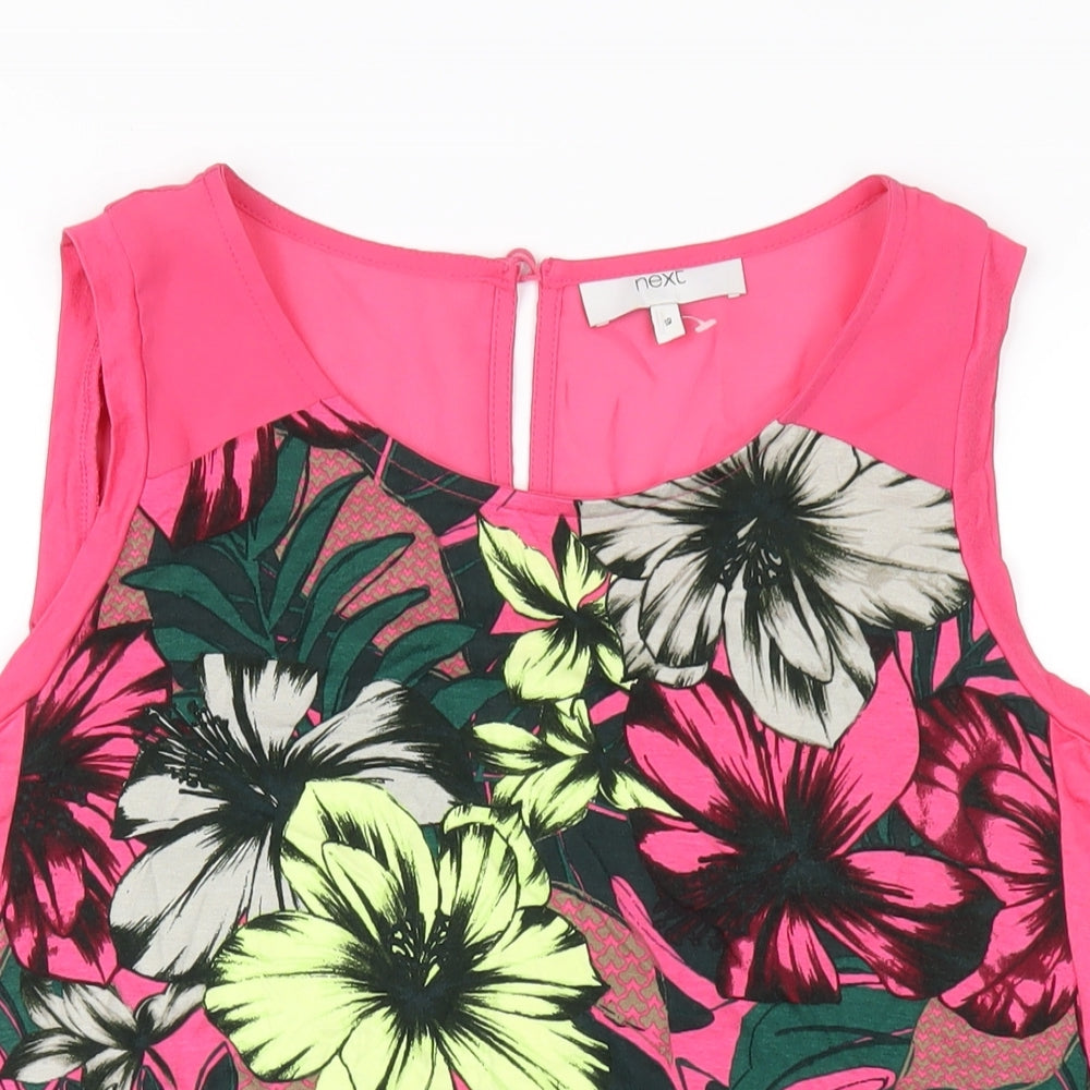 Womens UK Size 18 NEXT Pink Basic Tank