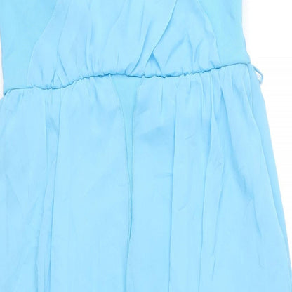 Red Herring Womens Blue Polyester A-Line Size 10 Sweetheart Zip