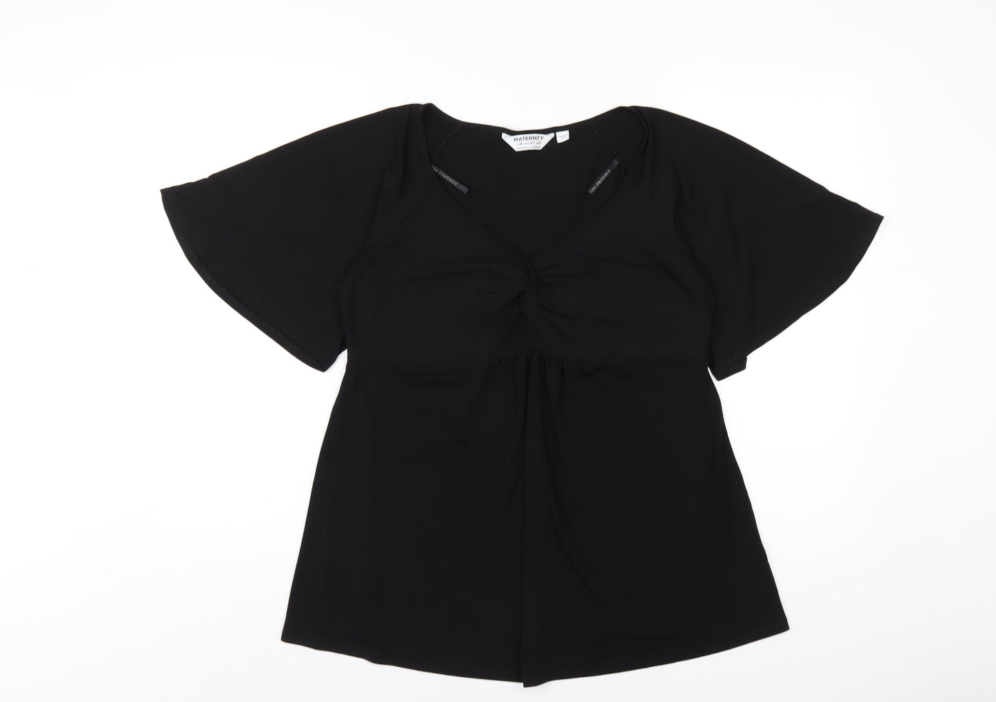 Womens UK Size 12 Dorothy Perkins Black Basic T-Shirt