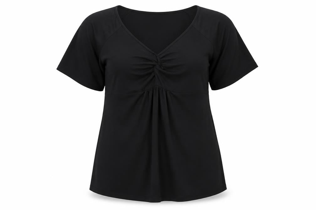 Womens UK Size 12 Dorothy Perkins Black Basic T-Shirt