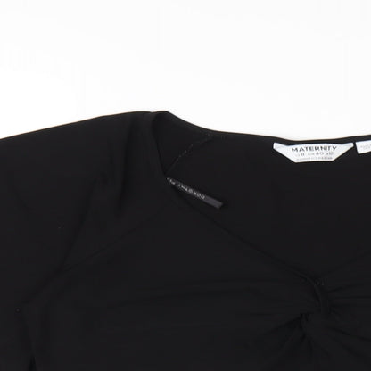 Womens UK Size 12 Dorothy Perkins Black Basic T-Shirt