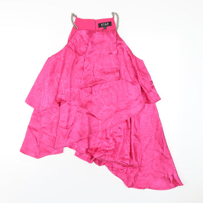 Womens UK Size 12 Julien Macdonald Pink Camisole T-Shirt