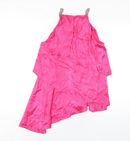 Womens UK Size 12 Julien Macdonald Pink Camisole T-Shirt