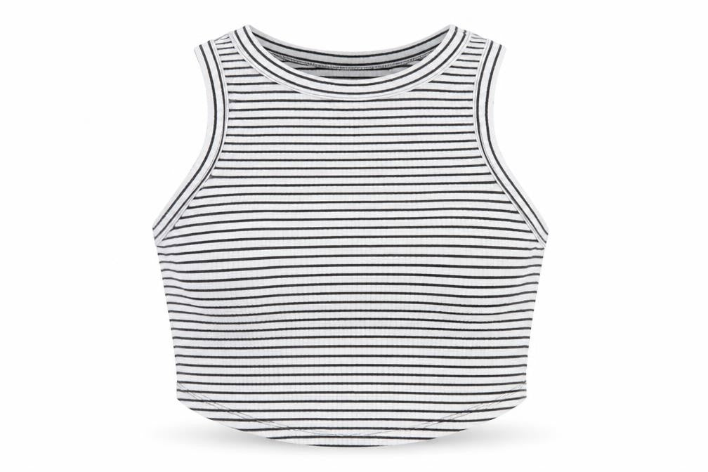 Womens UK Size 12 New Look White Cropped Tank