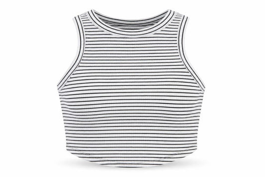 Womens UK Size 12 New Look White Cropped Tank