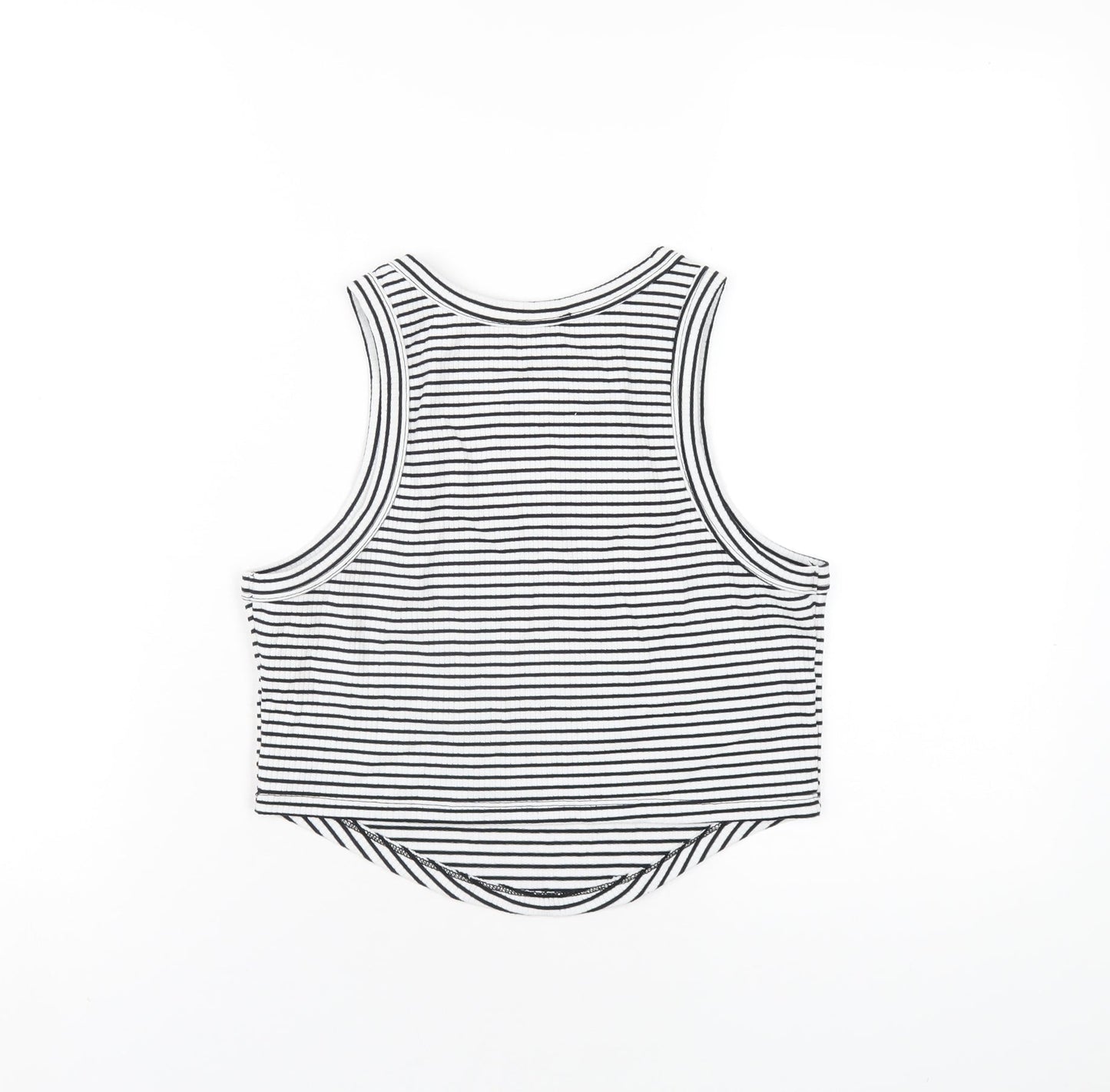 Womens UK Size 12 New Look White Cropped Tank