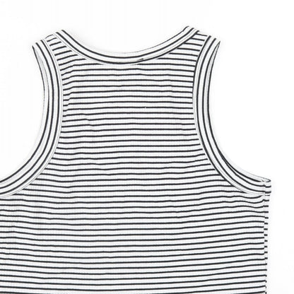Womens UK Size 12 New Look White Cropped Tank