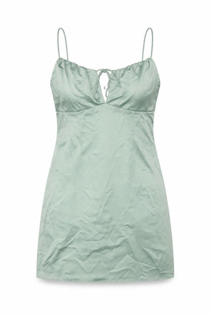 Topshop Womens Green Polyester A-Line Size 12 Scoop Neck Zip