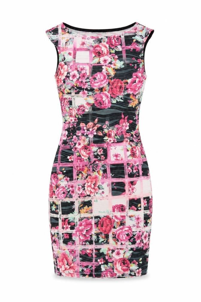 Lipsy Womens Multicoloured Geometric Polyester Bodycon Size 8 Round Neck Pullover