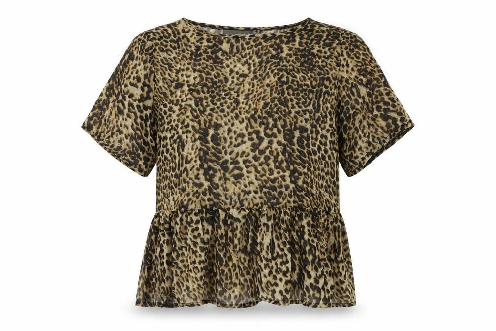 Womens UK Size 6 PRETTYLITTLETHING Brown Basic T-Shirt