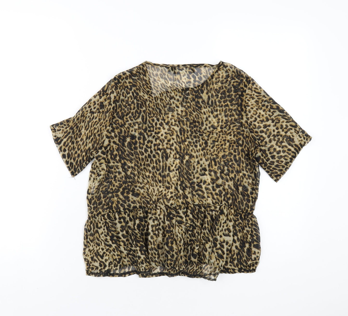 Womens UK Size 6 PRETTYLITTLETHING Brown Basic T-Shirt