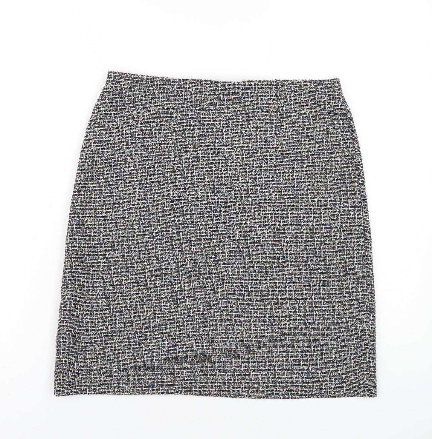 Marks and Spencer Womens Black Polyester A-Line Skirt Size 10