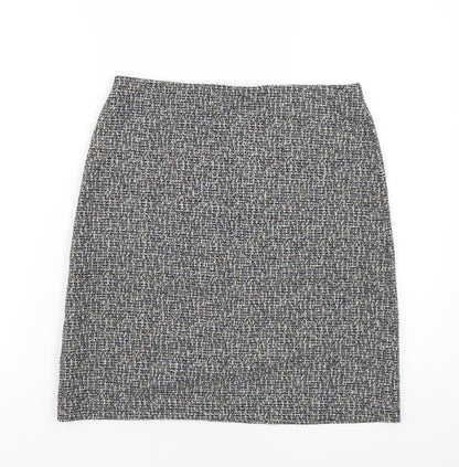 Marks and Spencer Womens Black Polyester A-Line Skirt Size 10