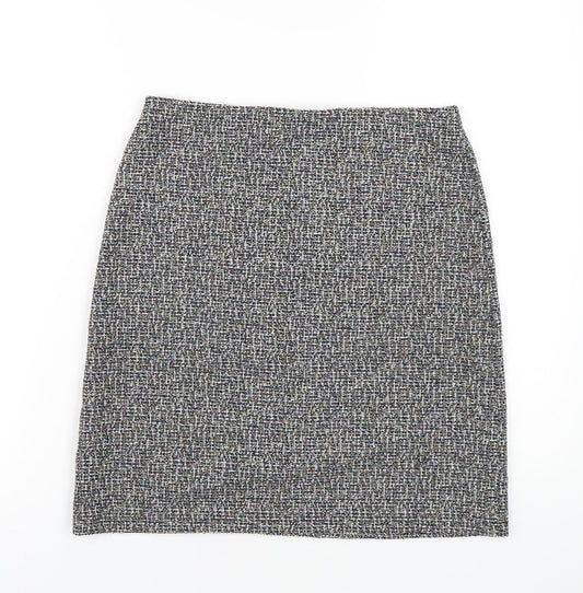 Marks and Spencer Womens Black Polyester A-Line Skirt Size 10