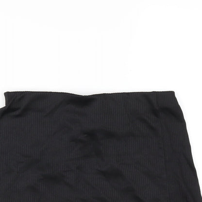 H&M Womens Black Polyester A-Line Skirt Size 2XS