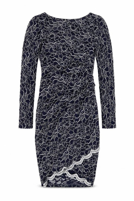 Lipsy Womens Blue Nylon Bodycon Size 10 Round Neck Pullover