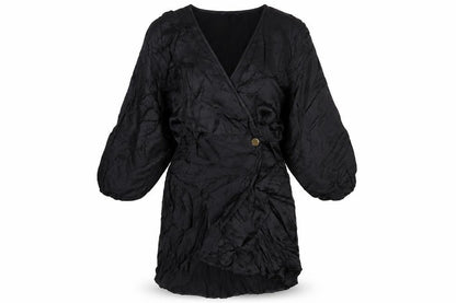 Zara Womens Black Viscose A-Line Size M V-Neck Pullover