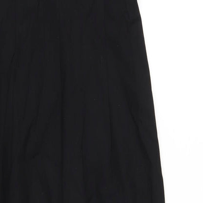 Zara Womens Black Polyester Pencil Dress Size M Square Neck Zip