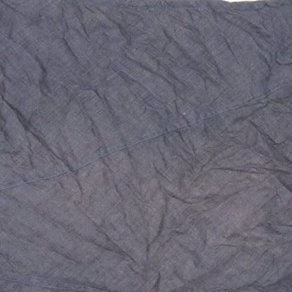 H&M Womens Blue Linen A-Line Skirt Size 10 Drawstring