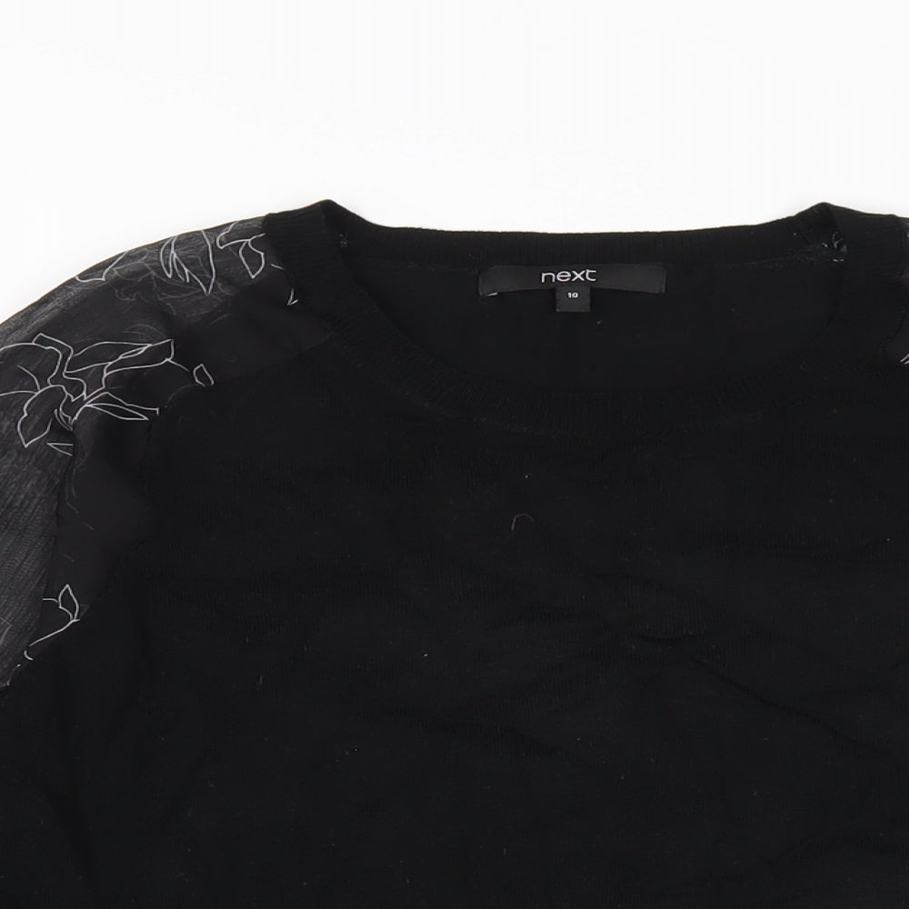 Womens UK Size 10 NEXT Black Pullover Jumper