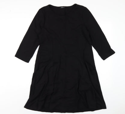 Roman Womens Black Polyester A-Line Size 14 Round Neck Pullover