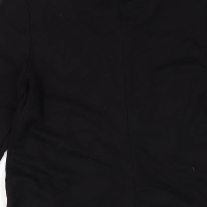 Roman Womens Black Polyester A-Line Size 14 Round Neck Pullover